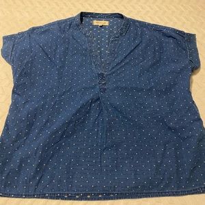 Madewell denim babydoll top
